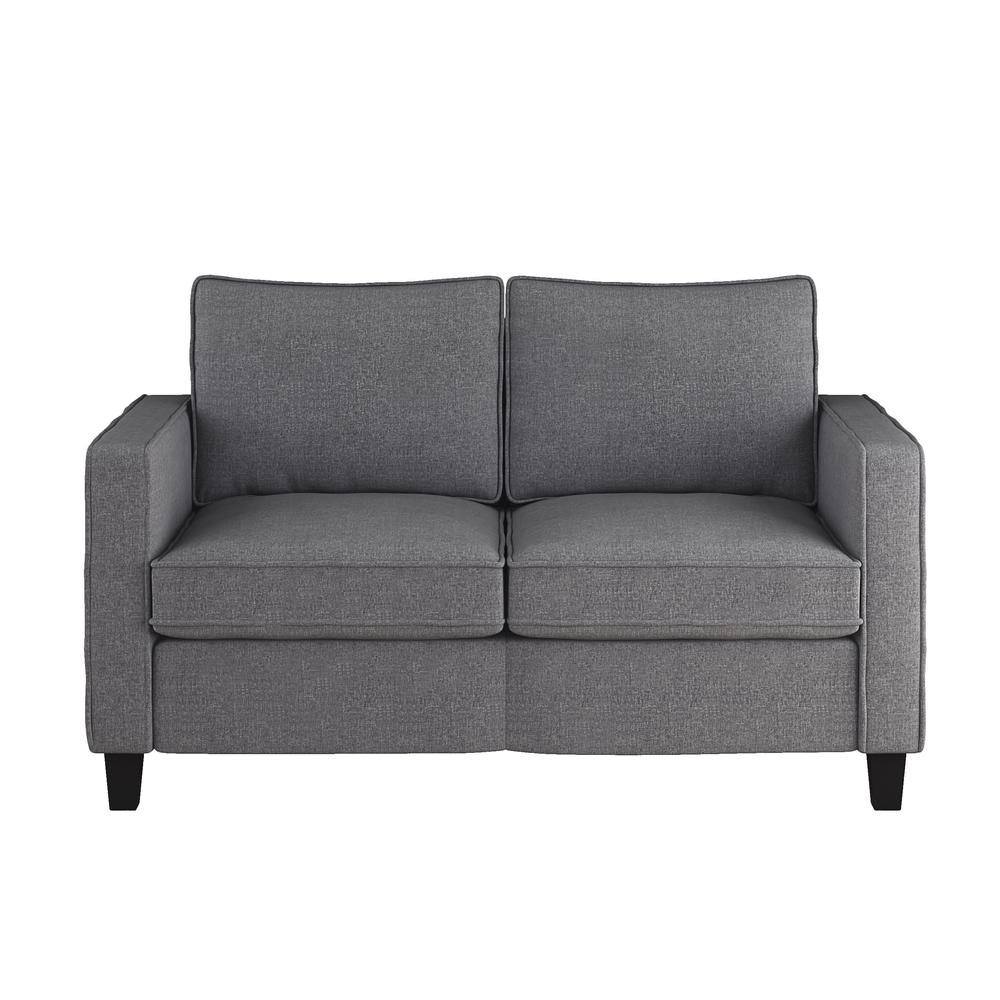 Gray Fabric Loveseat Sofa Y785