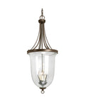 Antique Bronze Seeded Glass Pendant Light N38436
