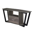 60-inch One-Drawer TV Stand with Shelves Gray Wood Finish P503398