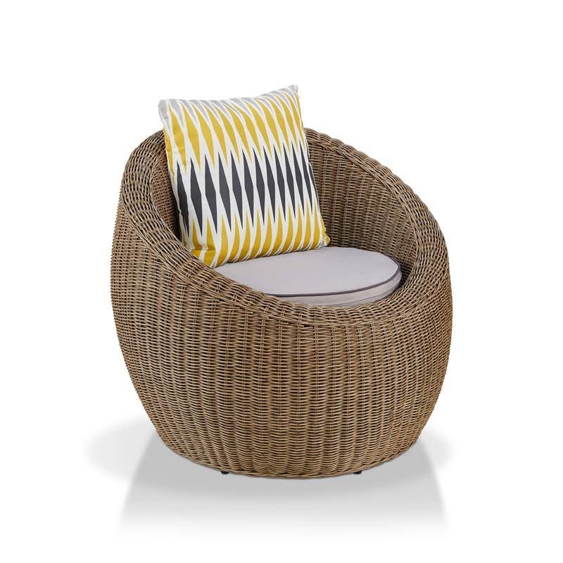 2-Piece Aluminum Patio Chair Set in Natural Brown R31011