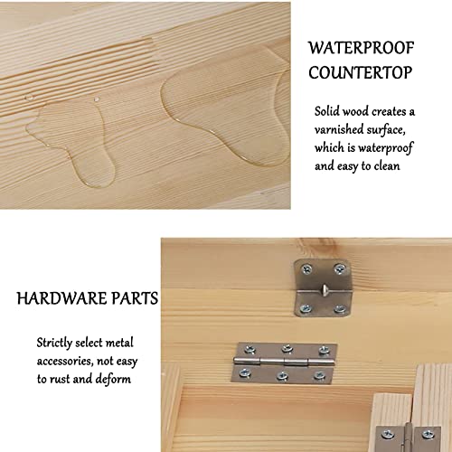Solid Wood Wall-Mounted Drop-Leaf Table 80 * 40cm B438