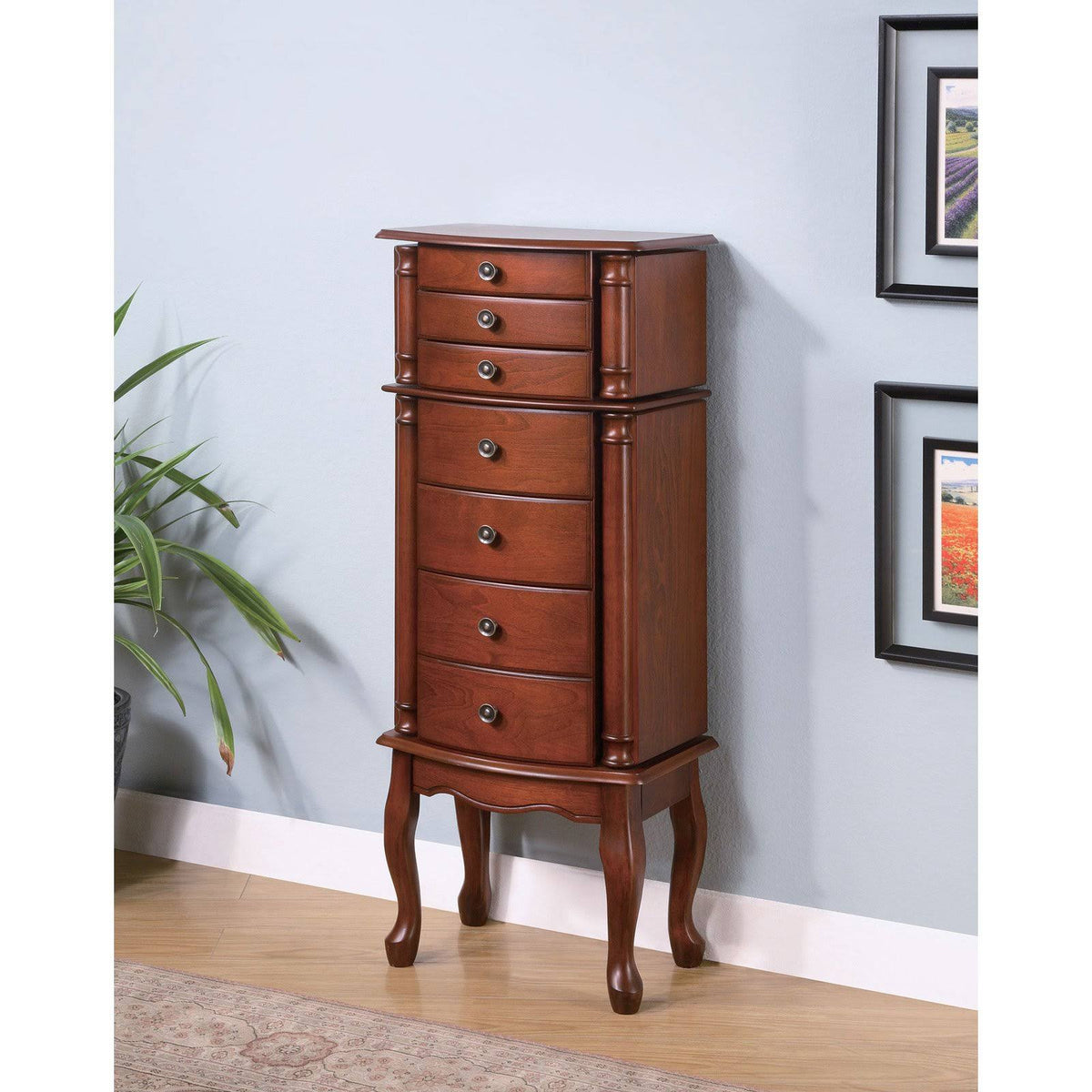 Warm Brown Jewelry Armoire C455852