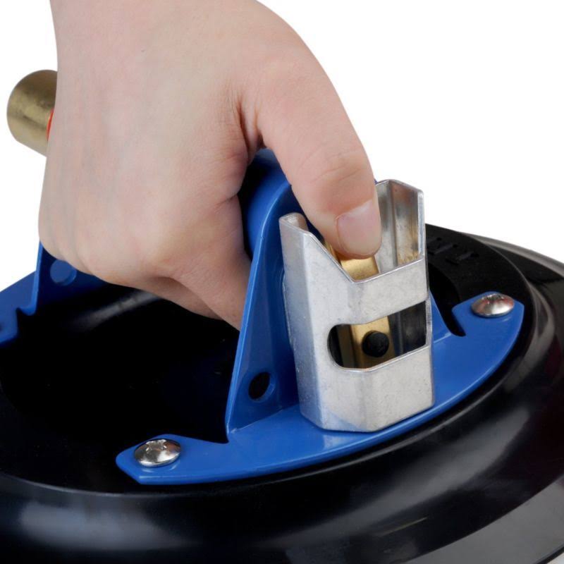 9x22 Vacuum Concave Suction Cup Glass Lifter with Metal Handle and Brass Pump I116634