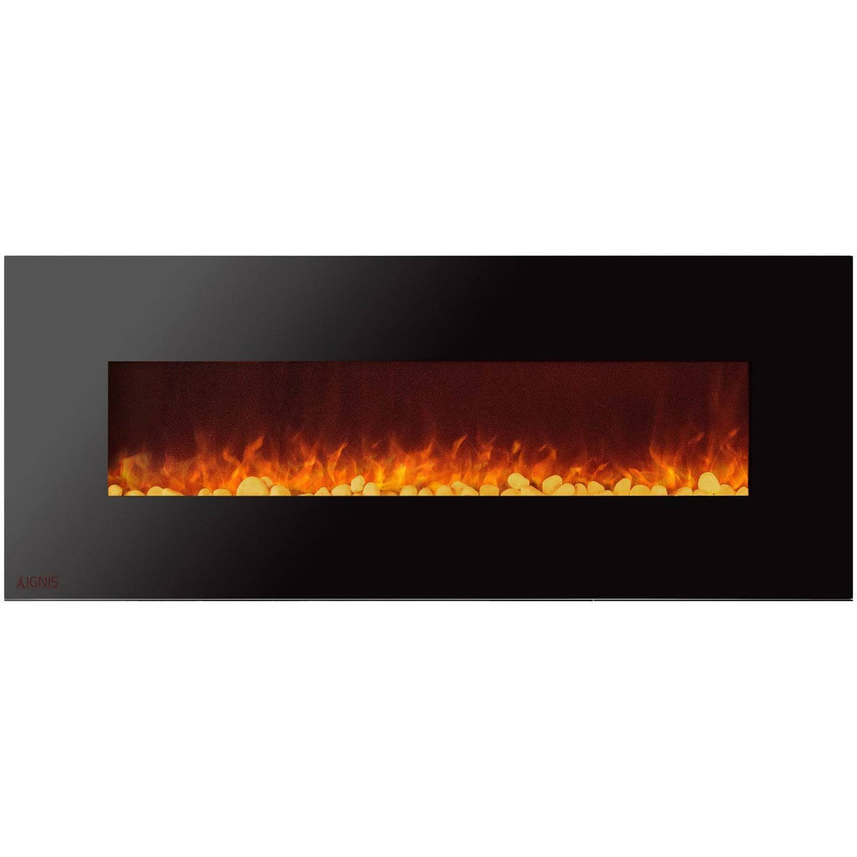 72" Wall Mounted Electric Fireplace with Pebbles M42918