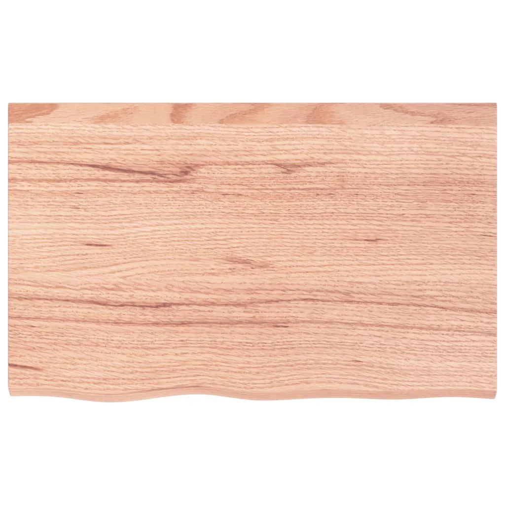 Light Brown Oak Wood Wall Shelf V49282