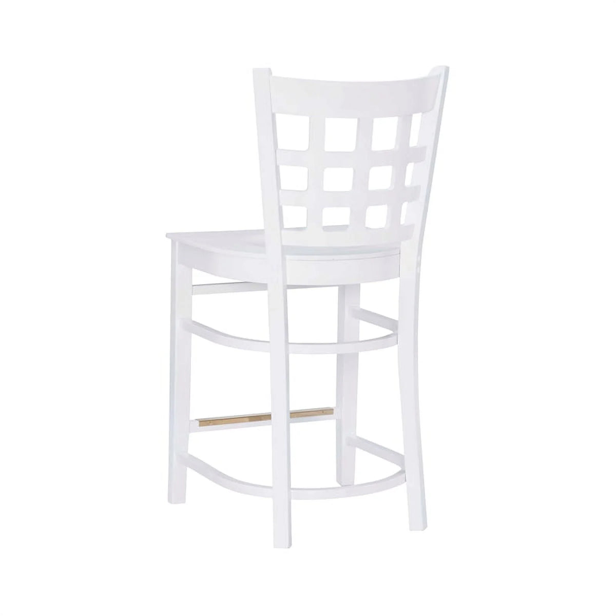 White Beech Wood Set of Two Counter Stools O91927