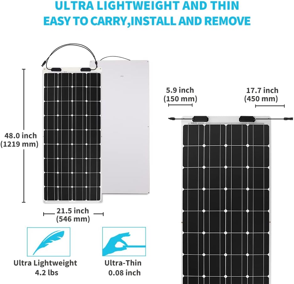 100 Watt 12 Volt Monocrystalline Flexible Solar Panel G86127