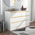 White 47-inch Wide 6-Drawer Double Dresser V12680