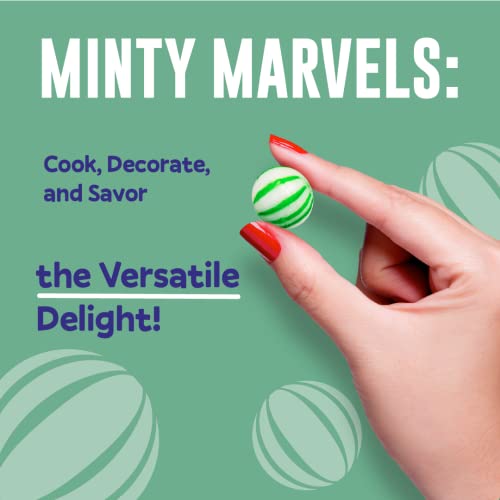 Jumbo Mint Balls, Red & White Peppermint Hard Candy Balls, Individually Wrapped (120 Count - 1 Pack) U6170