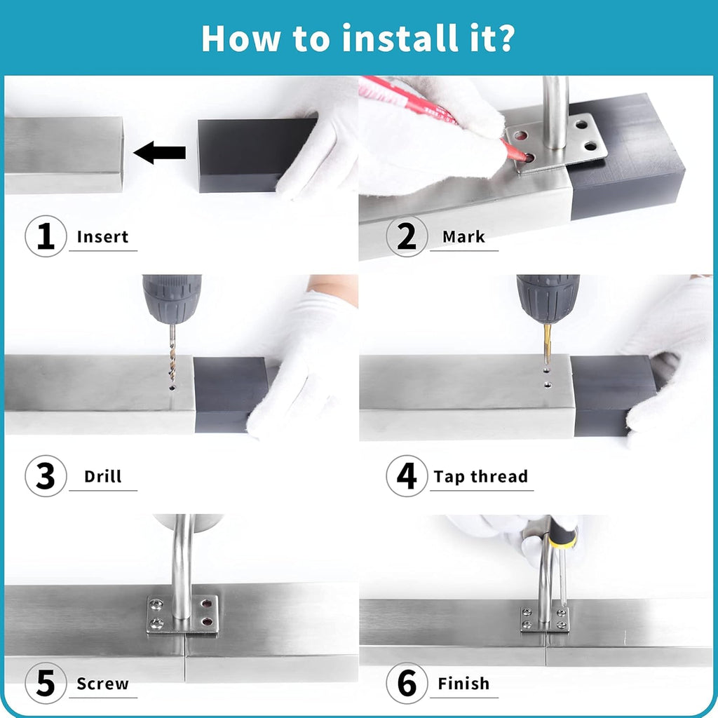 Brushed Stainless Steel Wall Mounted Stair Handrail S3751