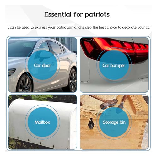 2PCS Reflective American US Flag Decal 5"×3" U37418