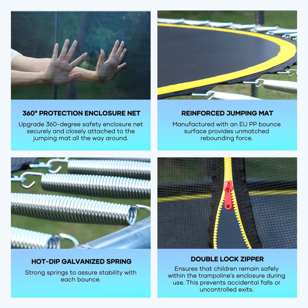 8 FT Trampoline with Ladder Safety Enclosure V3431