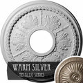 13 7/8x22OD x 3 3/4x22ID x 1 1/4x22P Ceiling Medallion, Hand-Painted Warm Silver T1285