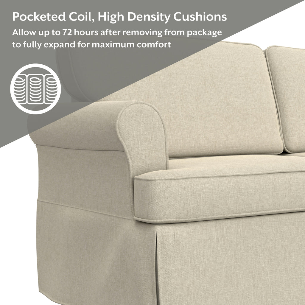Beige Upholstered Sofa X132