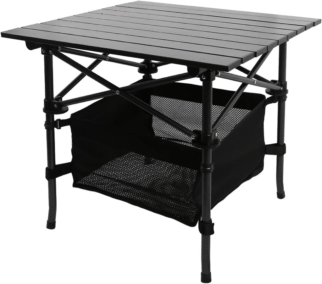 Height Adjustable Aluminum Folding Camping Table with Carry Bag Y942118