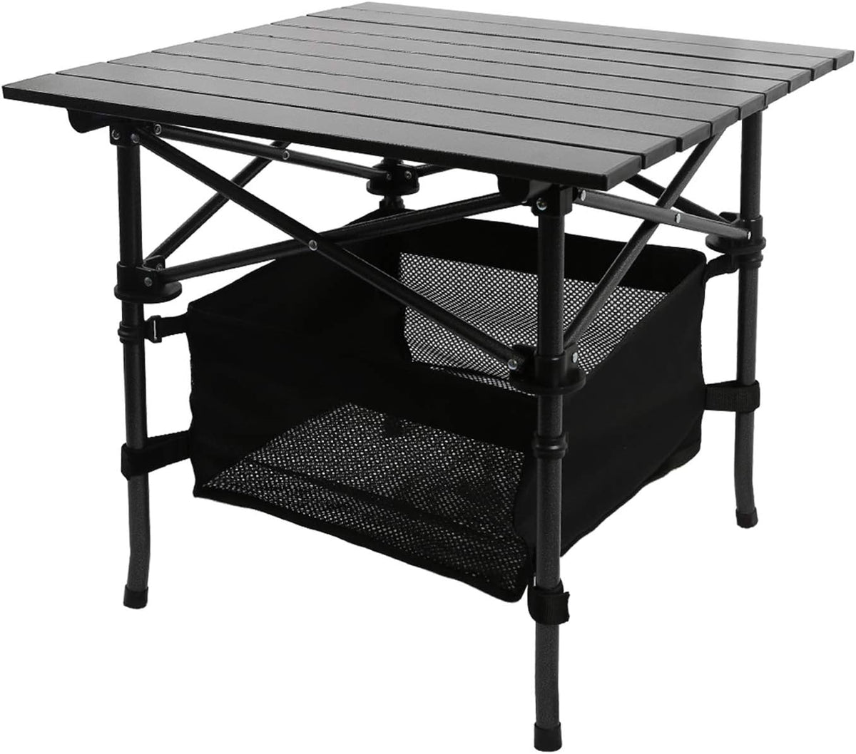 Height Adjustable Aluminum Folding Camping Table with Carry Bag Y942118