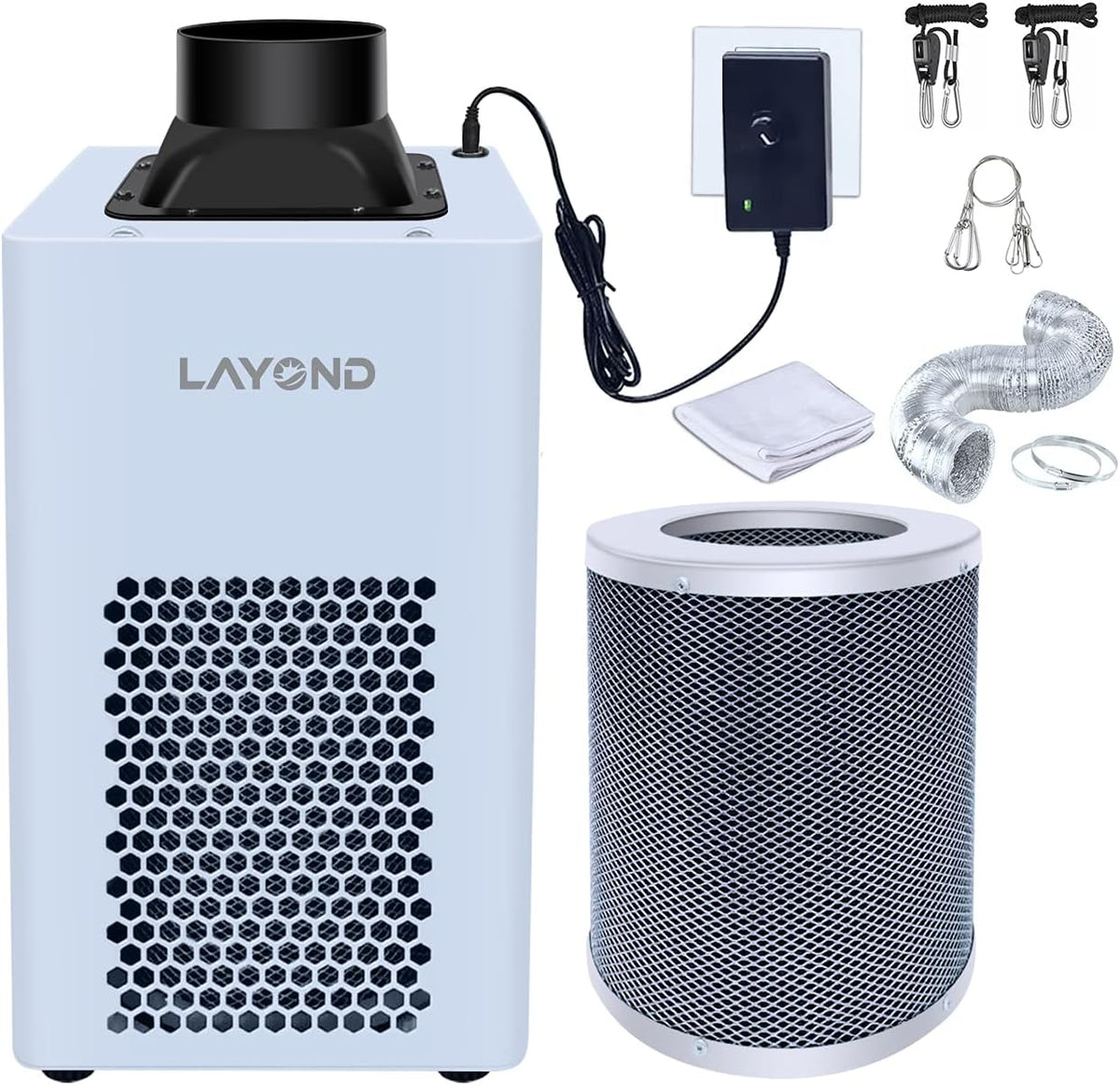 4” Carbon Filter Grow Tent Ventilation System with Inline Fan Kit R4302