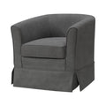 Woven Fabric Swivel Barrel Chair M29049