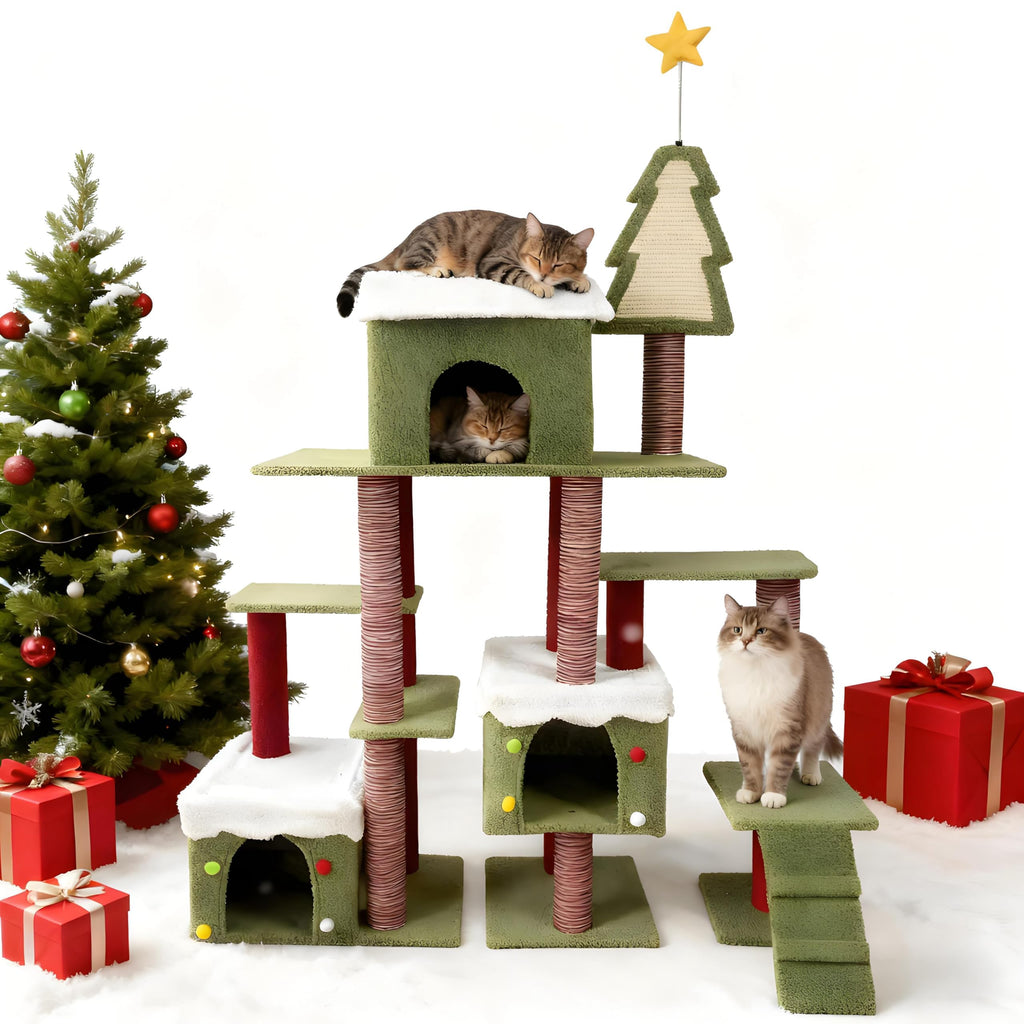 70.8" Cat Tree Tower with Scratching Post & Ladder S682
