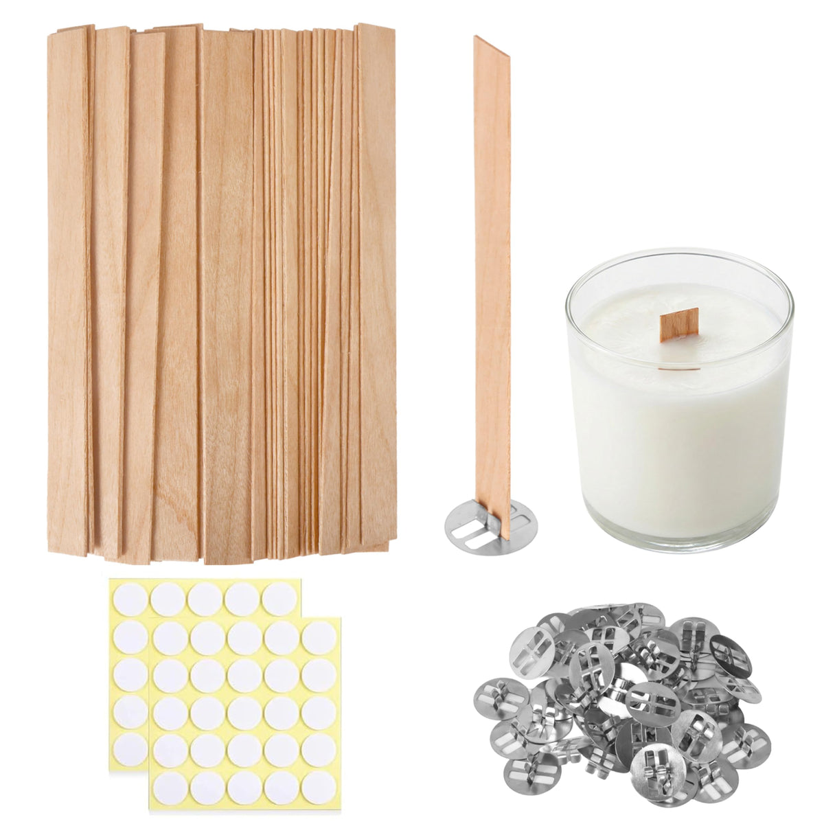 150 Pcs Thickned Wooden Candle Wicks M1007