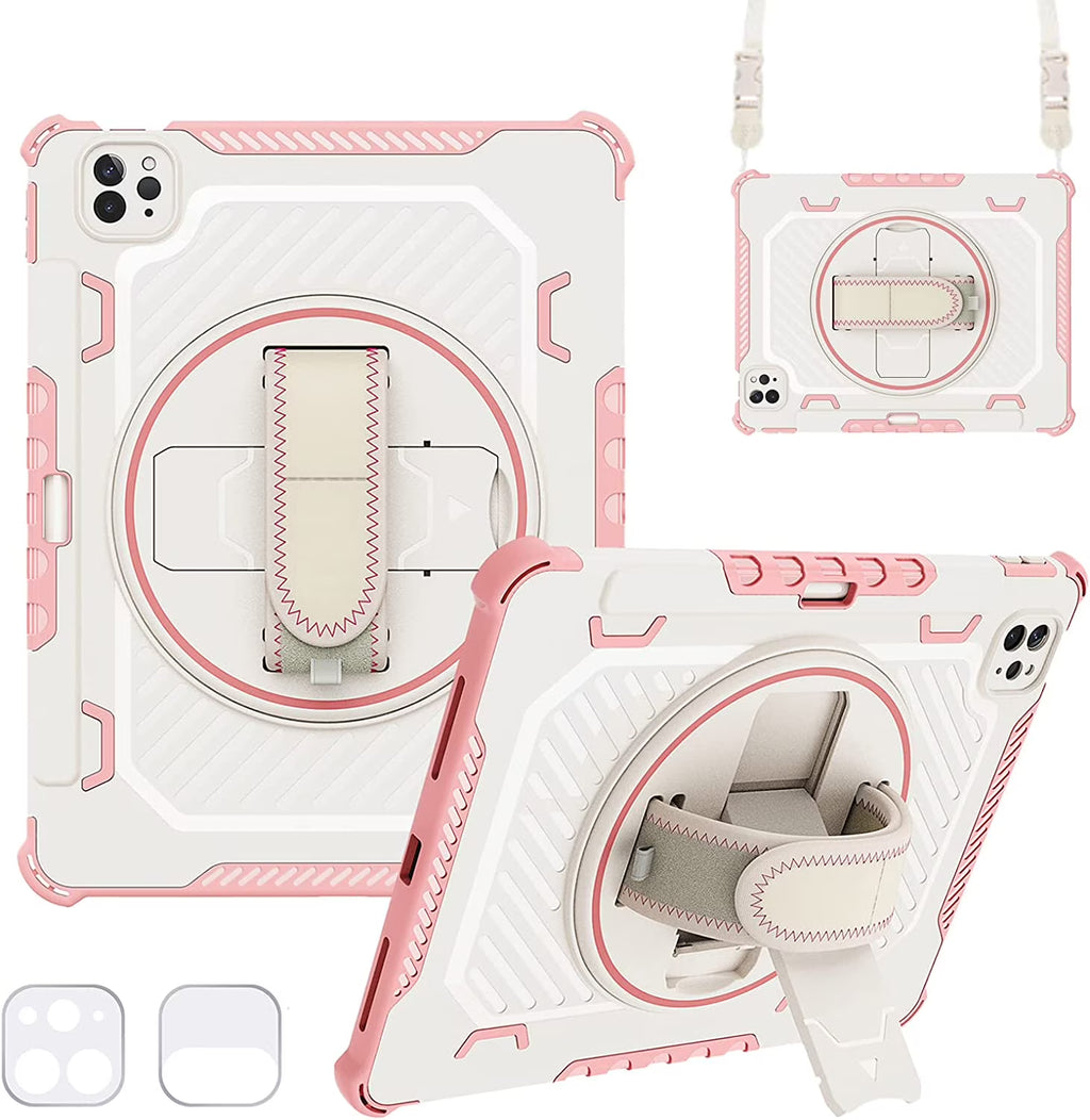 Heavy Duty Protective Case for iPad Pro 12.9 Inch with Rotating Hand Strap & Stand U754224