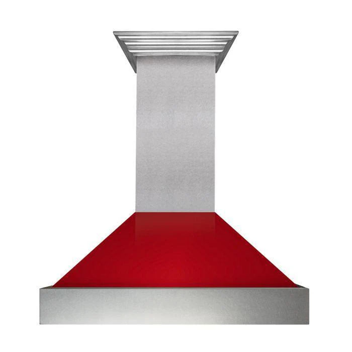 48 in. Stainless Steel Range Hood with Red Gloss Shell P977150