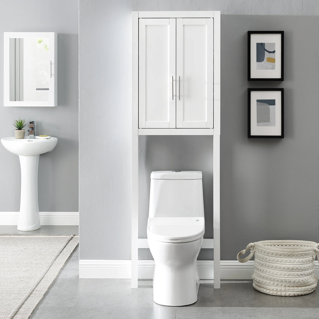 White/Nickel Wood/Metal Spacesaver D984