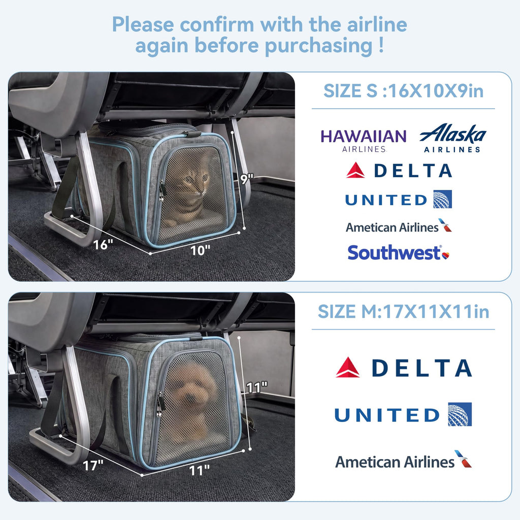 Small Double Expandable Cat Carrier C1079