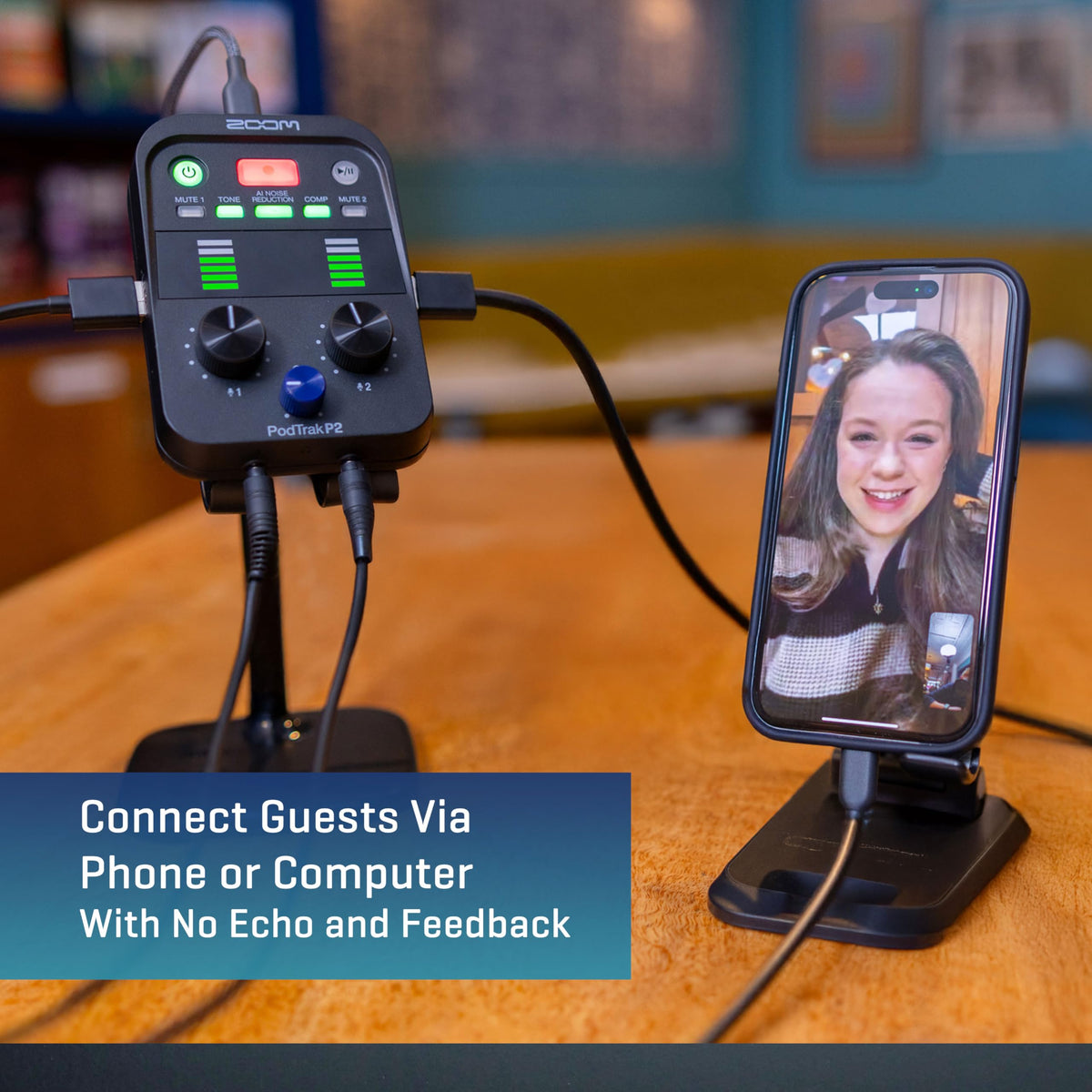 Podcast Recorder with 2 USB Mic Inputs J677686