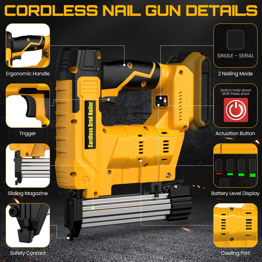 18 Gauge Cordless Brad Nailer & Staple Gun Y9011
