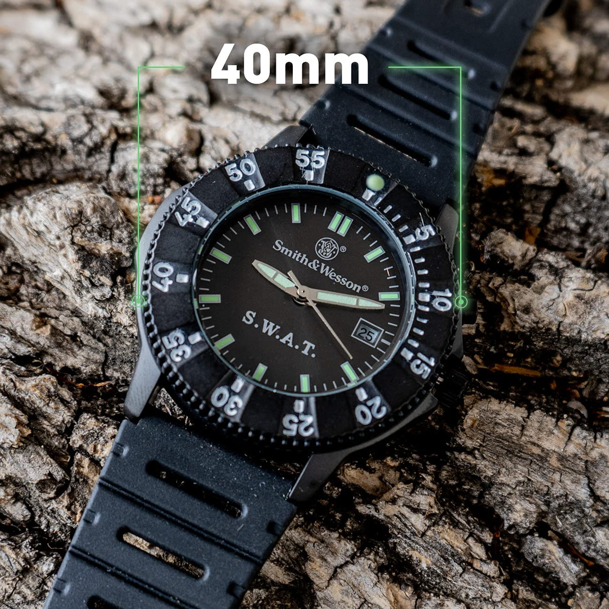 Men's Tactical Watch, 3ATM, Stainless Steel, 40mm I5325