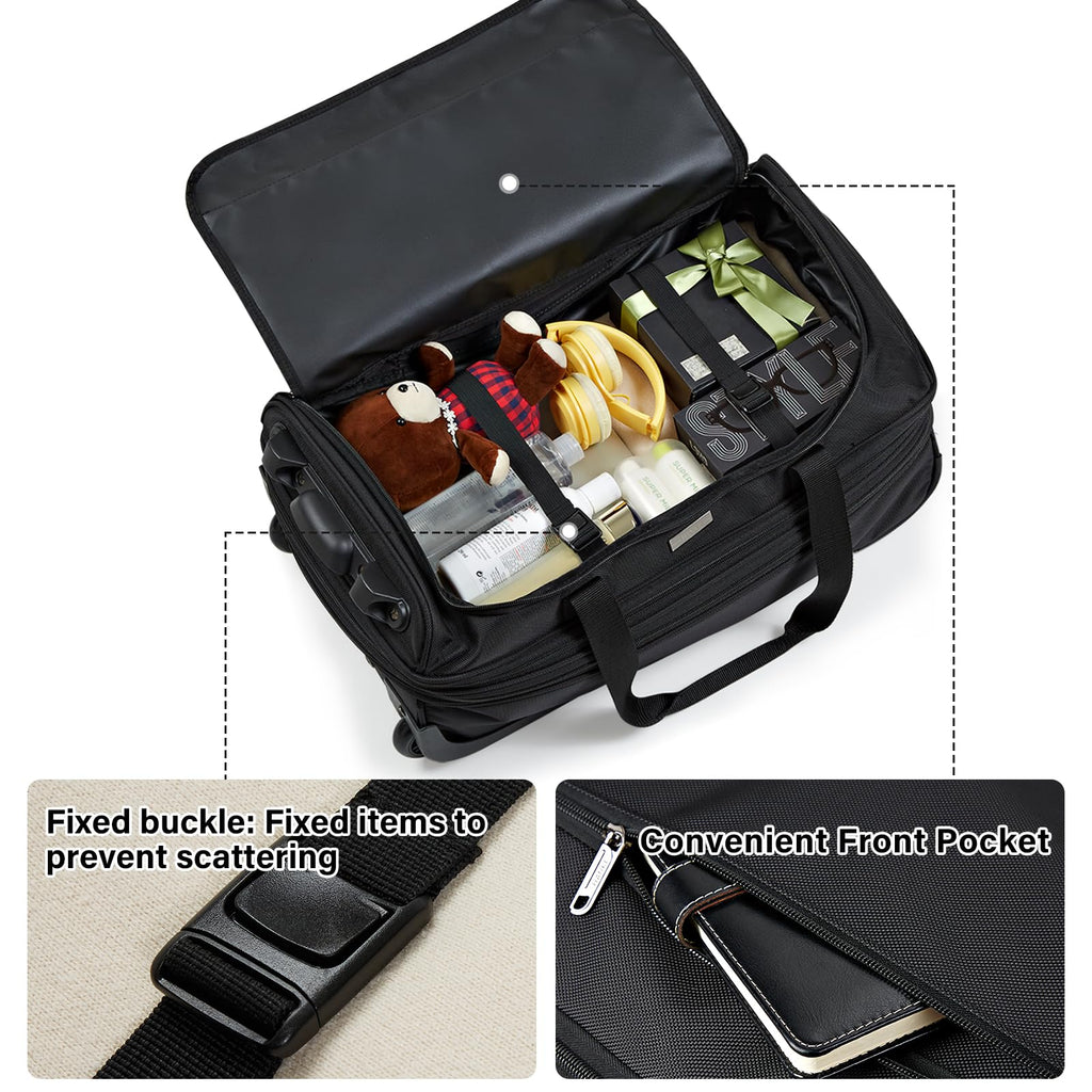 Expandable Carry On Luggage with Wheels Foldable Duffle Bag C1807