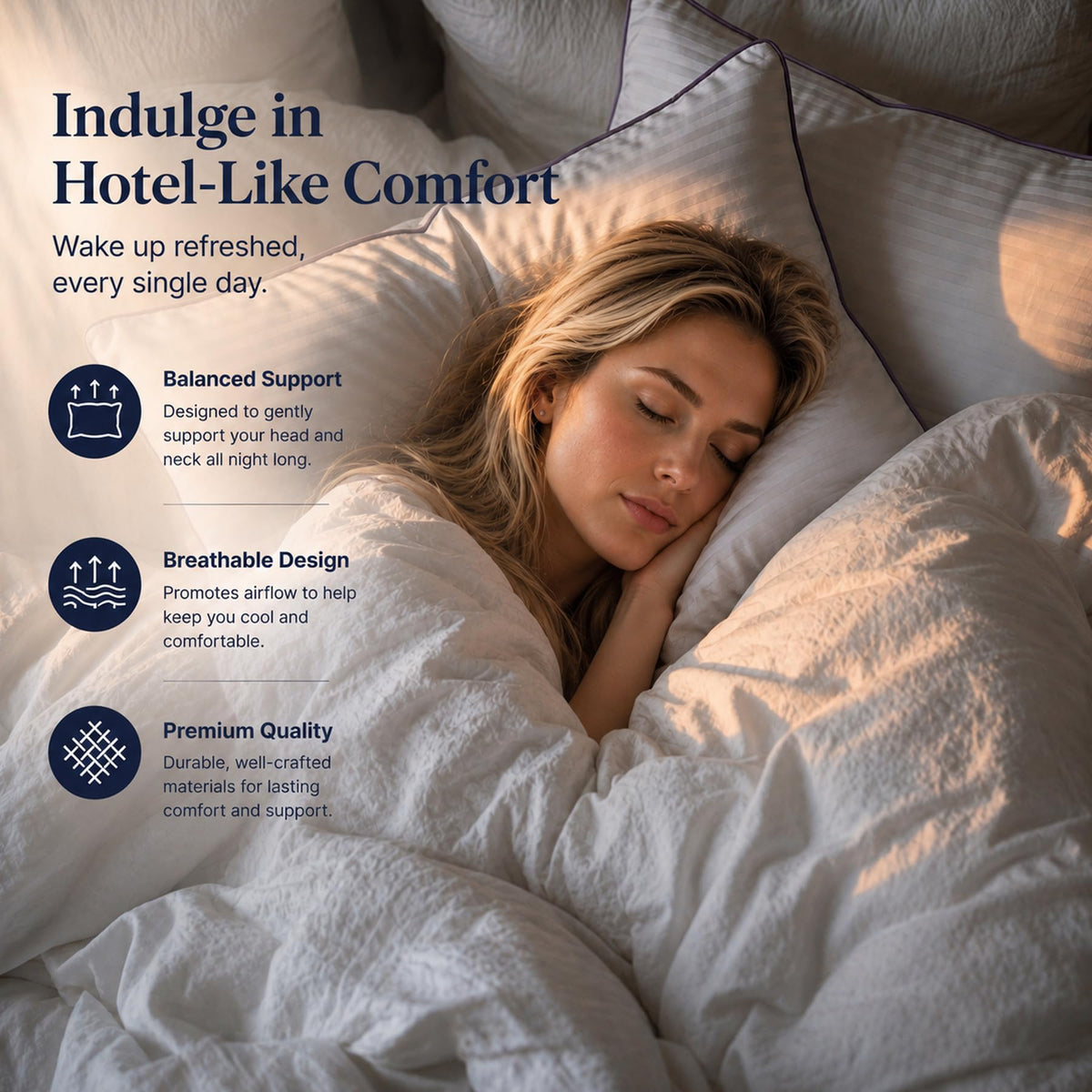 King Size Down Alternative Pillows Set of 2 L314