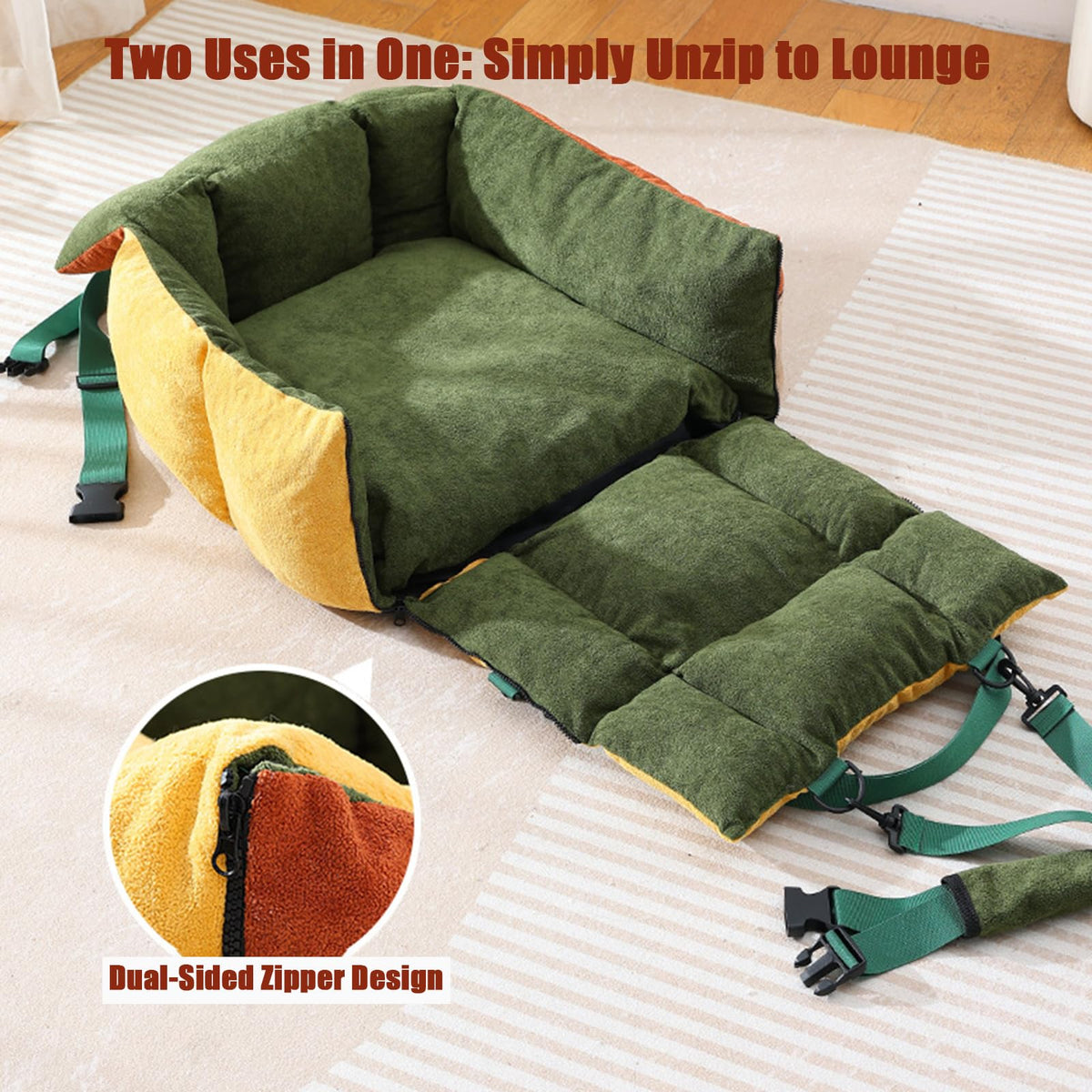 2-in-1 Elevated Dog Car Seat V81916