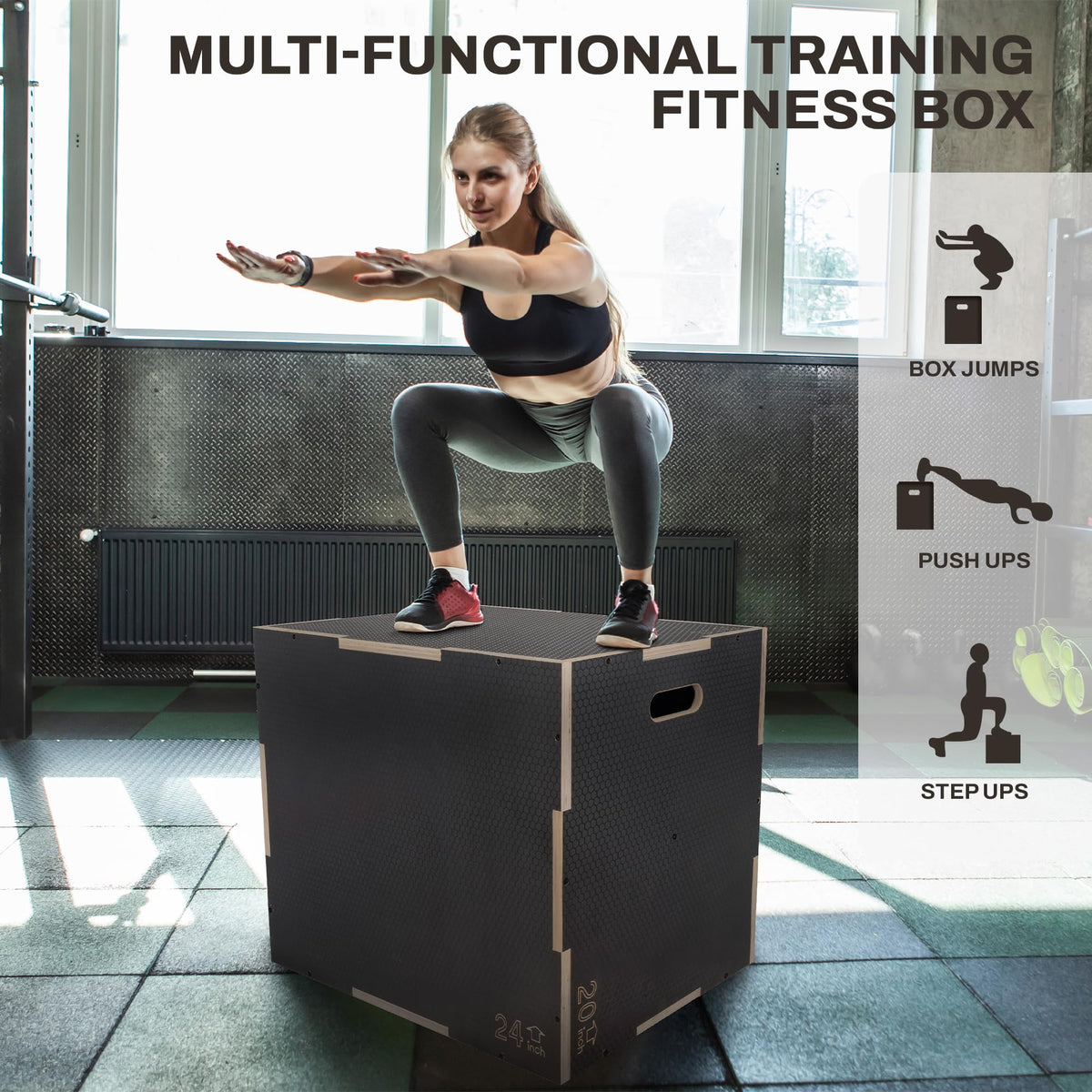 Wooden Plyo Box Jump Exercise Platform S3540