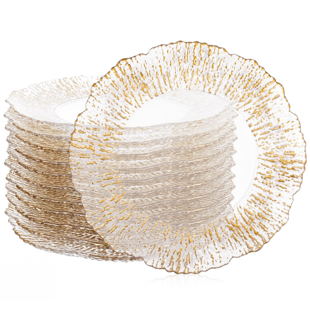 12 Pcs Baroque Plastic Charger Plates U456064