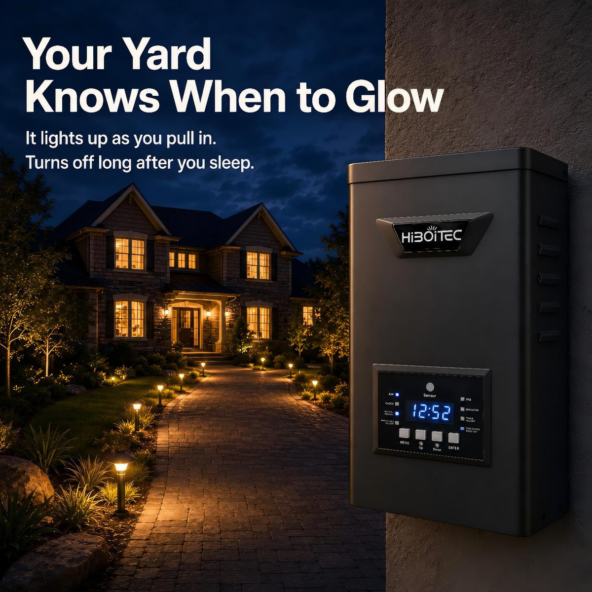 400W Low Voltage Landscape Transformer with Photocell Sensor Timer M55750