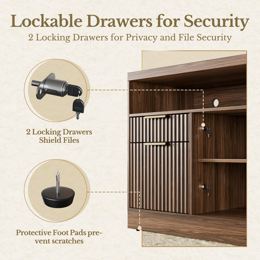 2 Drawer File Cabinet with Lock I5347