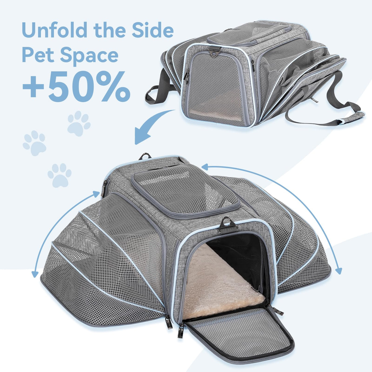 Small Double Expandable Cat Carrier C1079