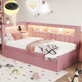Twin Size Linen Fabric Daybed with Trundle and USB Ports R340