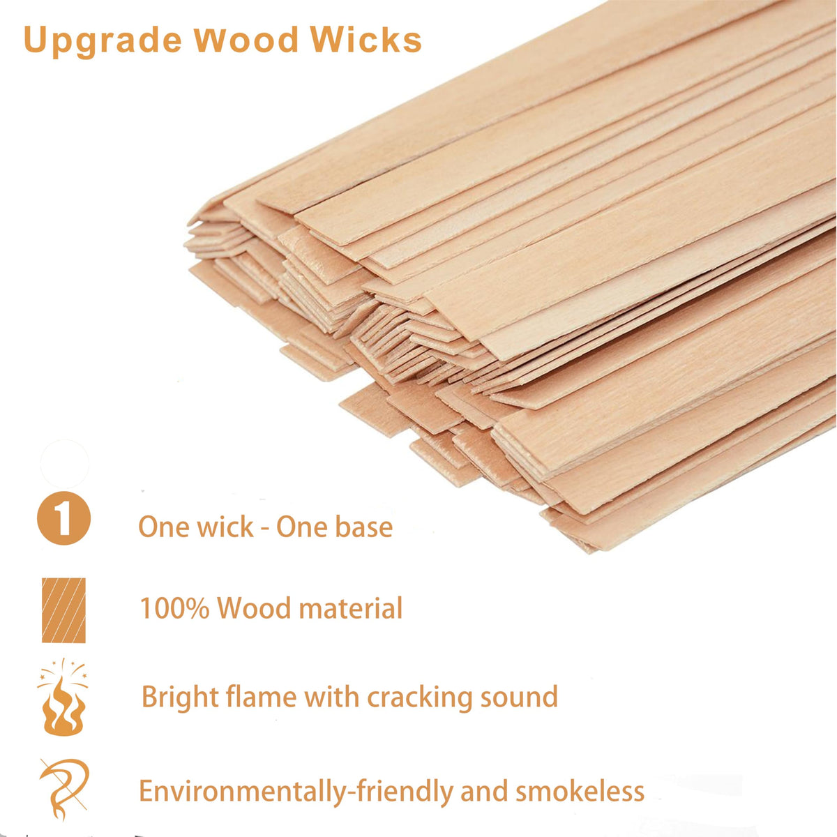 150 Pcs Thickned Wooden Candle Wicks M1007