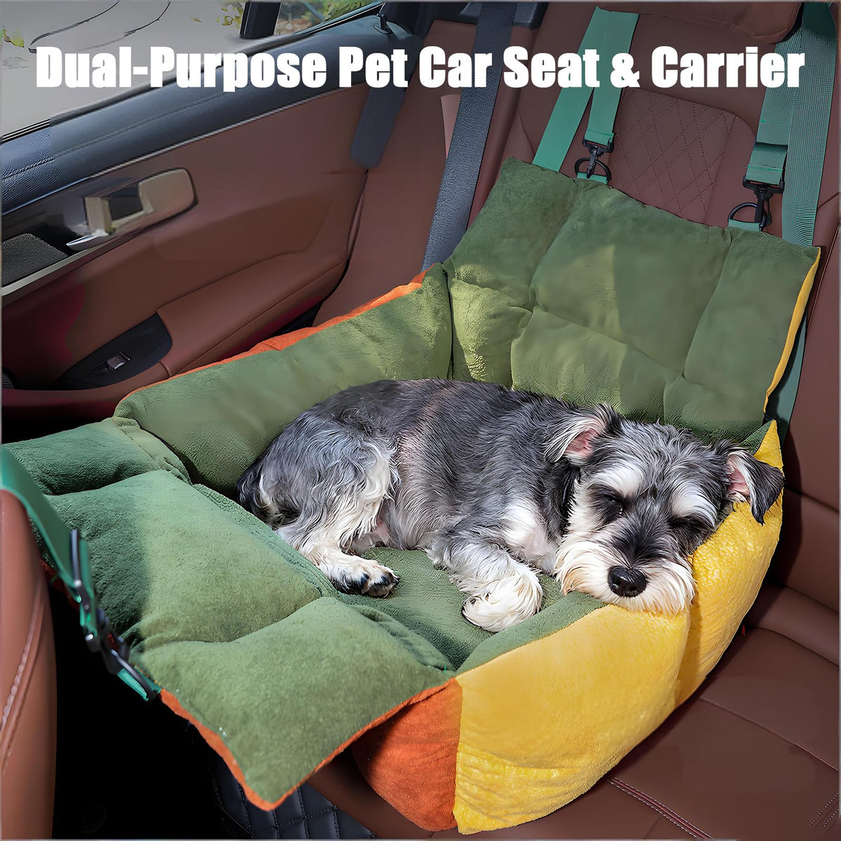 2-in-1 Elevated Dog Car Seat V81916