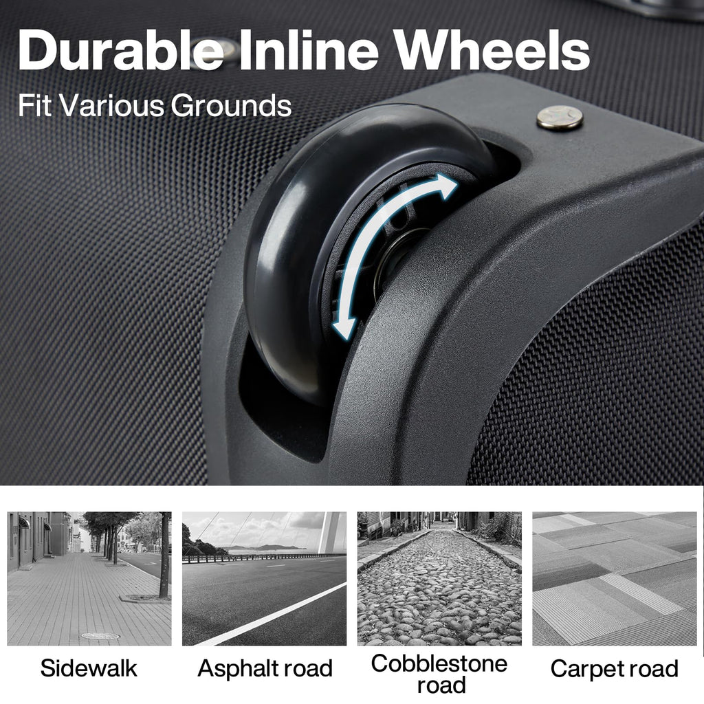 Expandable Carry On Luggage with Wheels Foldable Duffle Bag C1807