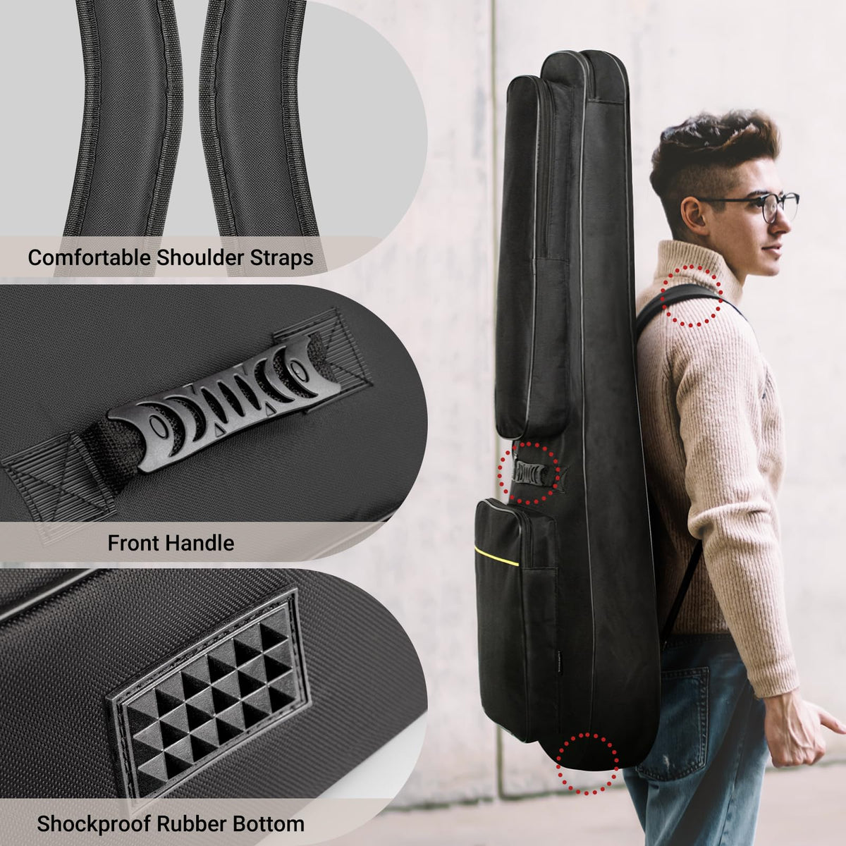 Acoustic Guitar Case Soft Padded Gig Bag 41 in L22509