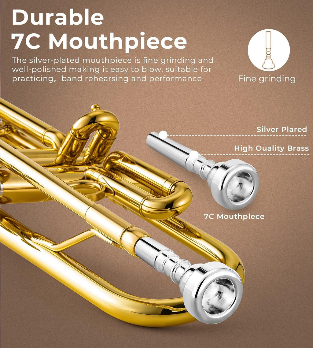 Bb Trumpet Gold Finish Brass F4044