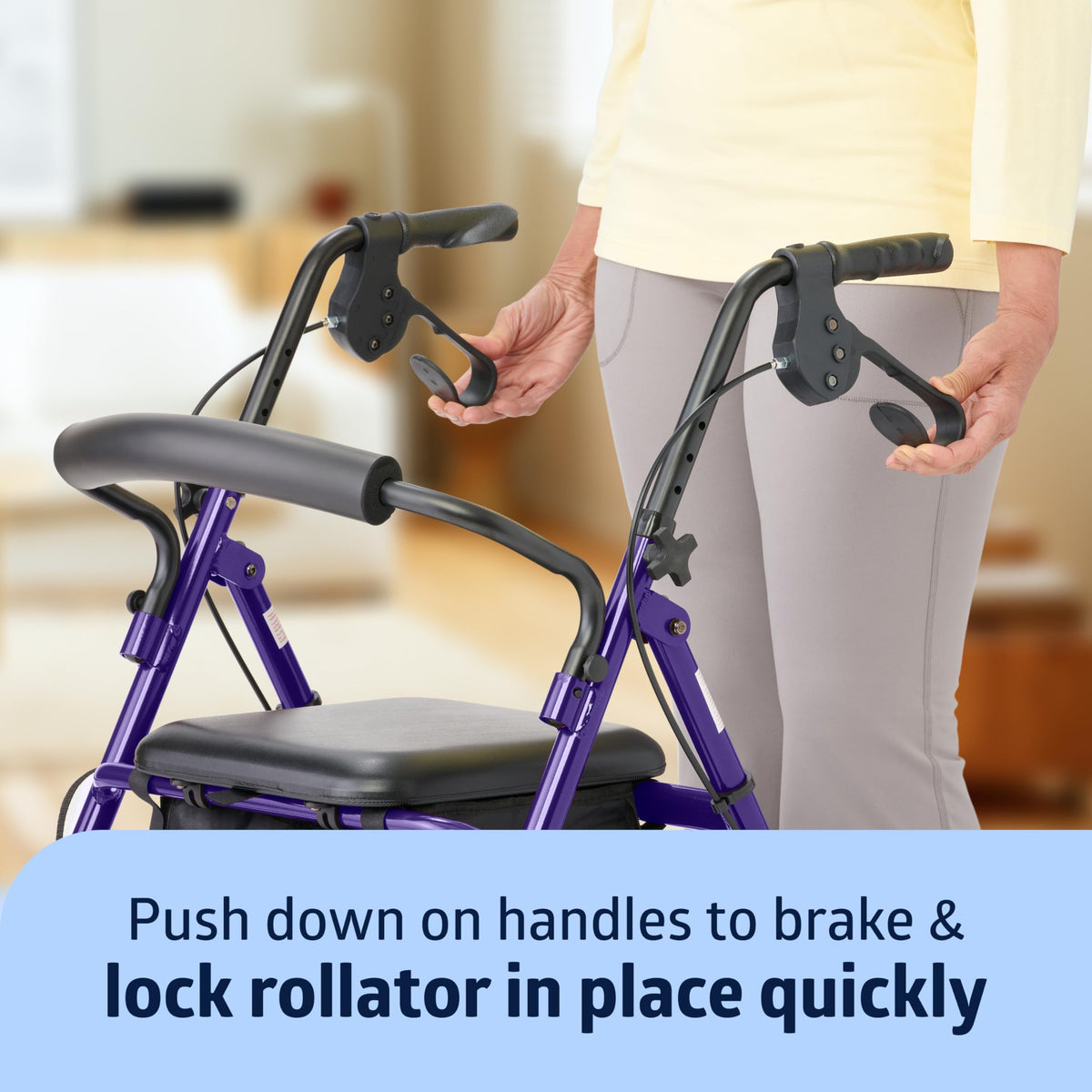 Purple Aluminum Rollator Walker with Seat X73874