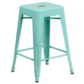 Mint Green Indoor-Outdoor Counter Height Stool D73741