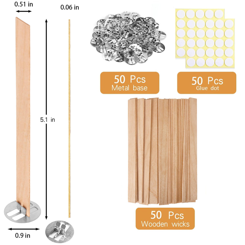150 Pcs Thickned Wooden Candle Wicks M1007