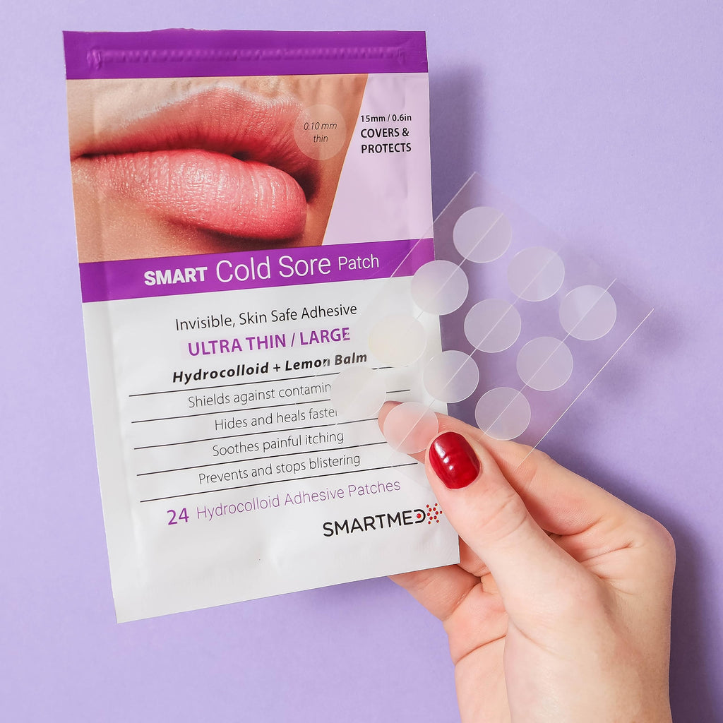 15 mm Hydrocolloid Cold Sore Patches with Lysine, Honey, Zinc & Lemon Balm, 24 Count R591722