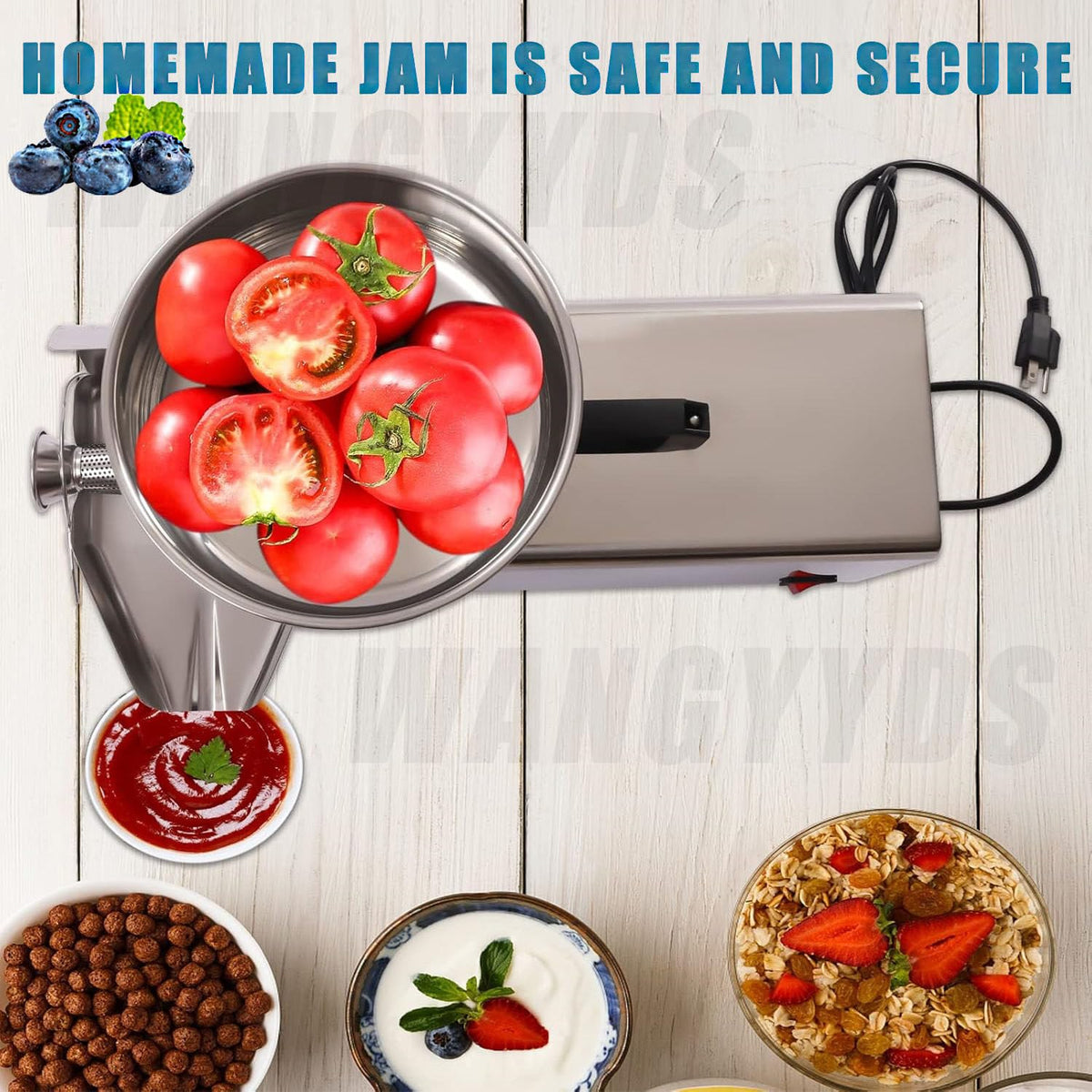450W Stainless Steel Electric Tomato Mill A589698
